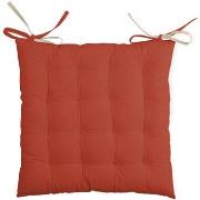 Galettes de chaise Stof Coussin de chaise bicolore en coton terracotta...