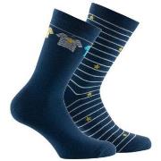 Chaussettes Kindy Lot de 2 paires de mi-chaussettes en coton "Marin"