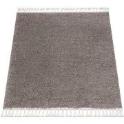 Tapis Rugsx Tapis BERBER carré 9000 marron Franges berbère 160x160 cm