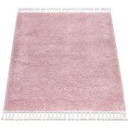 Tapis Rugsx Tapis BERBER carré 9000 rose Franges berbère 120x120 cm