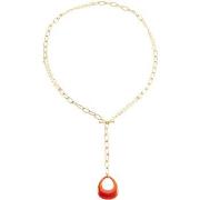 Collier Agatha Ruiz de la Prada Sautoir Brigitte orange/doré