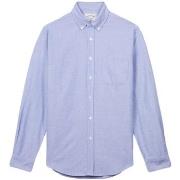 Chemise Portuguese Flannel Brushed Oxford Shirt - Blue