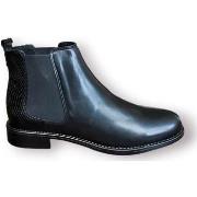 Bottines Maroli - Chelsea 7407 Croco Caster Noir