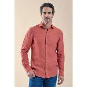 Chemise R2 Amsterdam R2 Chemise En Lin Orange