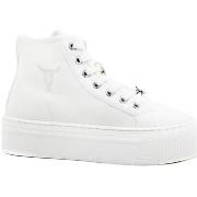 Bottes Windsor Smith WINDSORSMITH Sneaker Hi Platform Canvas White RUN...