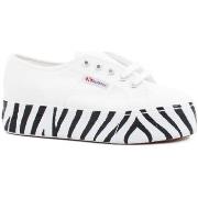 Bottes Superga 2790 Cotw Printedfoxing Sneaker White Zebra S41157W