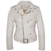 Veste Schott PERFECTO FEMME OFF WHITE LCW8600