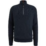 Sweat-shirt Vanguard Pullover Demi-Zip Structure Marine