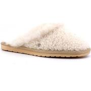 Chaussures EMU Jolie Teddy Ciabatta Pelo Donna Natural Bianco W12565