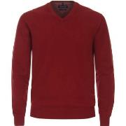 Sweat-shirt Casa Moda Pull Col-V Rouge