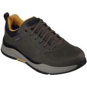 Baskets Skechers BASKETS BENAGO IMPERMÉABLE CUIR KAKI