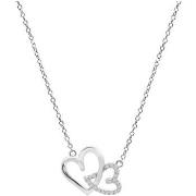 Collier Lotus Collier Silver double coeur argent