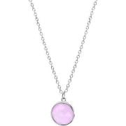 Collier Lotus Collier Silver rond rose et argent