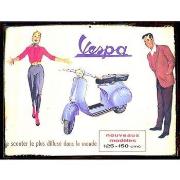 Tableaux, toiles Forme Plaque métal de collection Vespa Affiche Public...