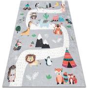 Tapis Rugsx Tapis lavable BAMBINO 2160 Rues, village indien, 140x190 c...