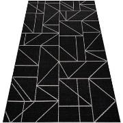 Tapis Rugsx TAPIS EN CORDE SIZAL FLOORLUX 20605 noir 60x110 cm