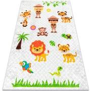 Tapis Rugsx Tapis lavable JUNIOR 52104.801 Safaris, animaux po 140x190...