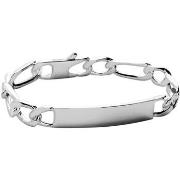 Bracelets Brillaxis Gourmette en argent Rhodié