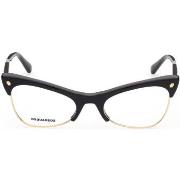 Lunettes de soleil Dsquared DQ5332 Cadres Optiques, Noir, 52 mm