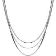 Collier Orusbijoux Collier Argent Rhodié Triples Mailles Serpentine