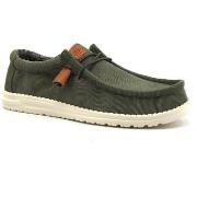 Chaussures HEYDUDE Wally Sneaker Vela Uomo Olive 40163-337