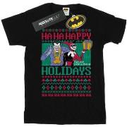 T-shirt Dc Comics Joker And Harley Quinn Ha Ha Happy Holidays