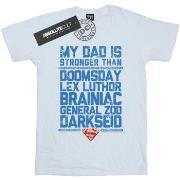 T-shirt enfant Dc Comics Superman My Dad Is Stronger Than