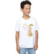 T-shirt enfant Disney Mary Poppins Floral Silhouette