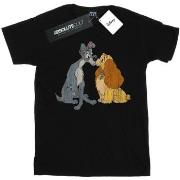 T-shirt enfant Disney Lady And The Tramp Distressed Kiss