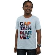 T-shirt enfant Marvel Captain Space Text