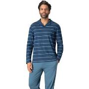 Pyjamas / Chemises de nuit Eminence Pyjama long col T homme Coton Bio