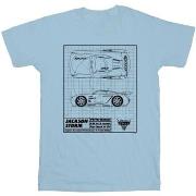 T-shirt enfant Disney Cars Jackson Storm Blueprint