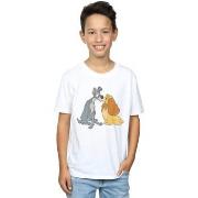 T-shirt enfant Disney Lady And The Tramp Distressed Kiss