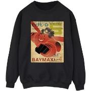 Sweat-shirt Disney Big Hero 6 Baymax Flying Baymax Newspaper