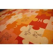 Tapis Rugsx Tapis enfant PUZZLES orange 100x300 cm