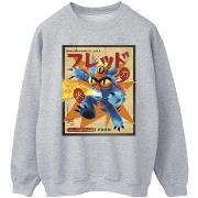 Sweat-shirt Disney Big Hero 6 Baymax Fred Newspaper