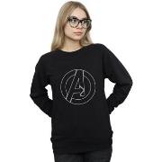 Sweat-shirt Marvel Avenegers Assemble A Logo Outline