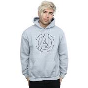 Sweat-shirt Marvel Avenegers Assemble A Logo Outline