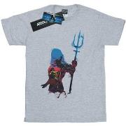 T-shirt Dc Comics Aquaman Battle Silhouette