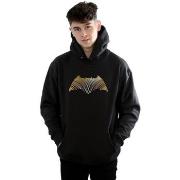 Sweat-shirt Dc Comics Justice League Movie Batman Logo Textured