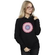 Sweat-shirt Marvel Captain America Flowers Shield