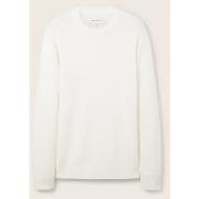 Pull Tom Tailor - Pull col rond - blanc