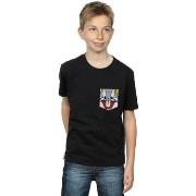 T-shirt enfant Dessins Animés Bugs Bunny Face Faux Pocket