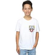 T-shirt enfant Dessins Animés Bugs Bunny Face Faux Pocket