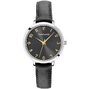 Montre Pierre Lannier CHOUQUETTE Cadran Gris Bracelet Cuir Noir