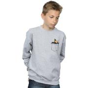 Sweat-shirt enfant Dessins Animés Daffy Duck Faux Pocket