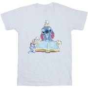 T-shirt enfant Disney Lilo Stitch Reading A Book