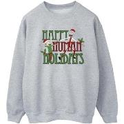 Sweat-shirt Rick And Morty Happy Human Holidays