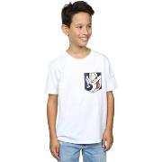 T-shirt enfant Dessins Animés Pepe Le Pew Face Faux Pocket