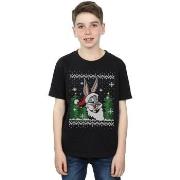 T-shirt enfant Dessins Animés Bugs Bunny Christmas Fair Isle